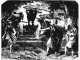 Asa destroying Queen Maachah`s idols at the Brook Kidron